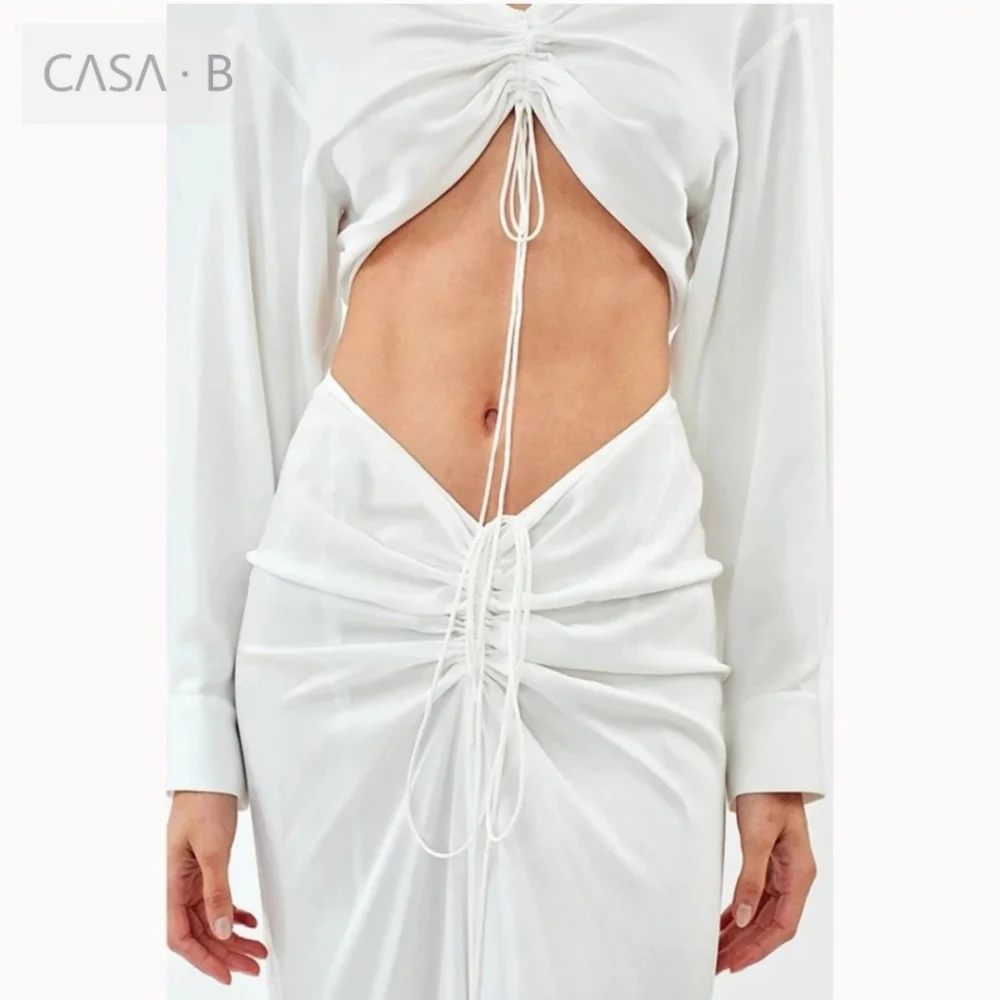 NEW!!💫CASA B|Samara Ruched Disconnect Dress - Picture 3 of 7